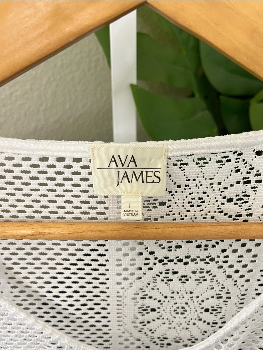 🤍 White Crochet Lace Tunic Dress L | Boho Coastal Coverup Chic | Ava James - Picture 3 of 7